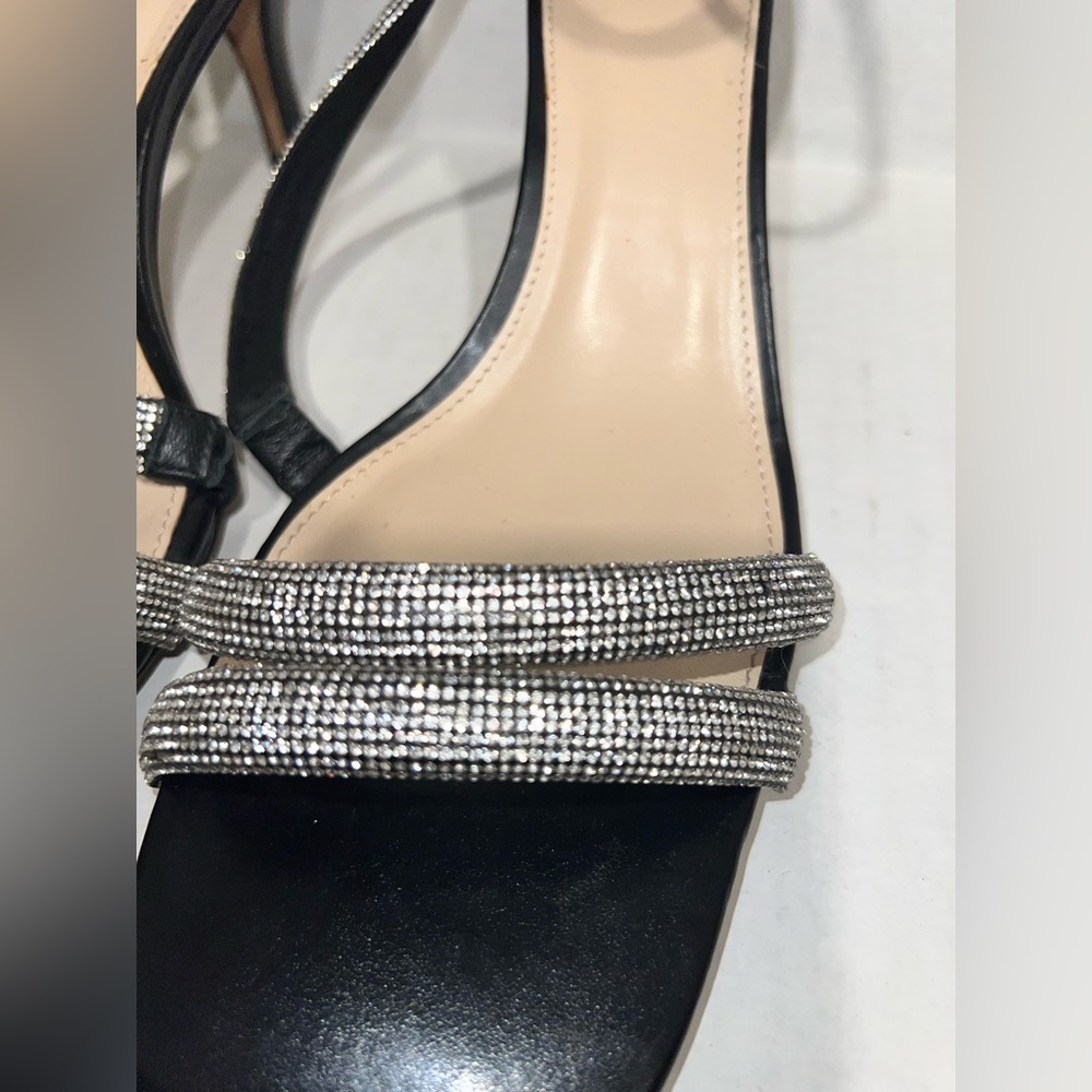 Vince Camuto Arklin Black and Silver Strappy Heels - Picture 7 of 16